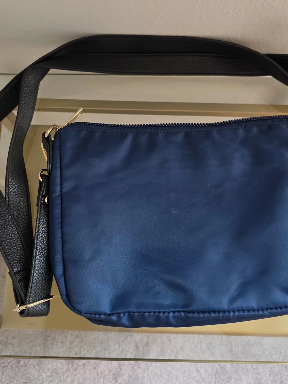 a new day Navy and Black Men's Messenger Crossbody Bag